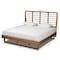 Baxton Studio Lucie Modern Walnut Brown Finished Wood King Size Platform Bed 184-11149-9412-Zoro - alternate 2